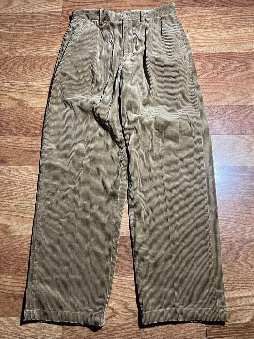 Vintage Polo Ralph Lauren Mens Corduroy Pleated Andrew Pants 30x28
